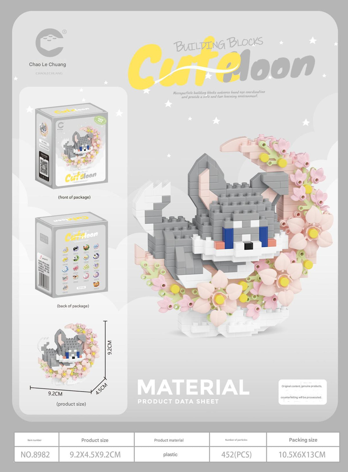 Animal Floral Wreath Building Kit – Cute Moonlit Micro Build