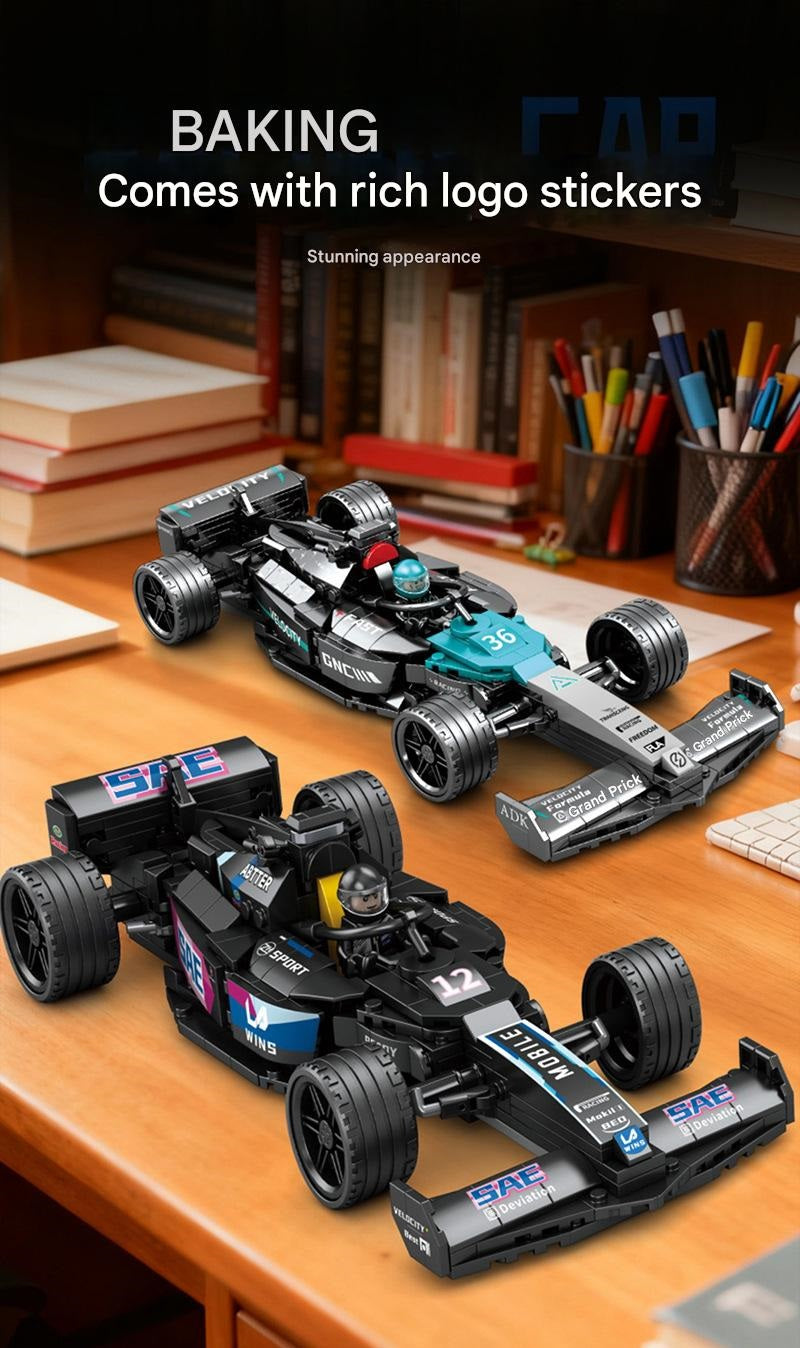 Formula Racing Car Building Kit – Mini Open-Wheel Race Car Display Collection