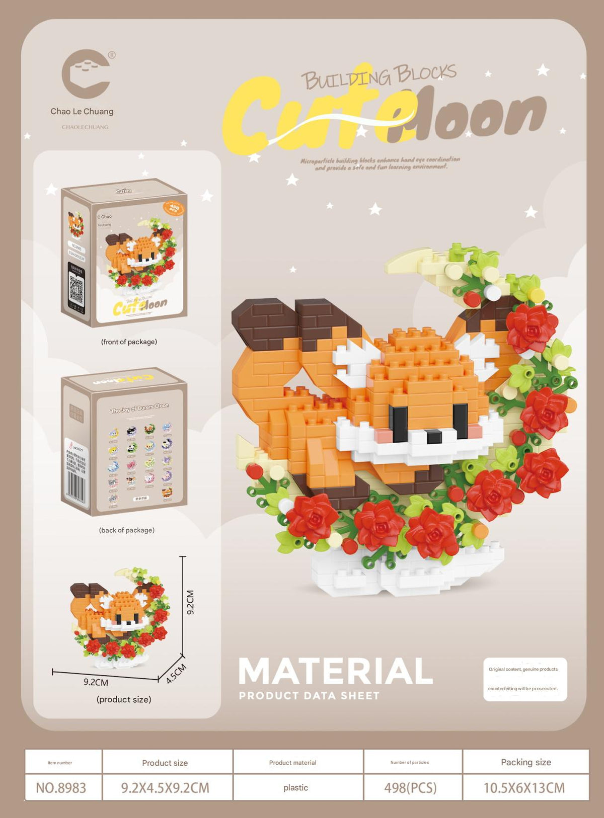 Animal Floral Wreath Building Kit – Cute Moonlit Micro Build