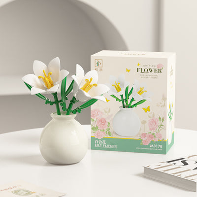 Mini Flower Vase Micro Building Block Set