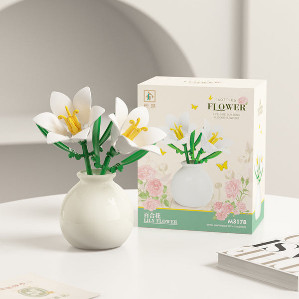 Mini Flower Vase Micro Building Block Set