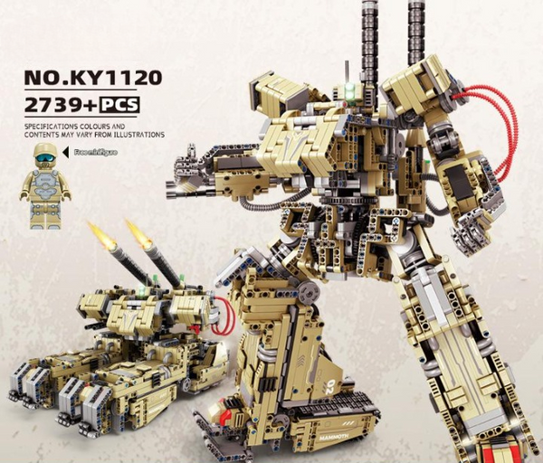 Mammoth Heavy Engineering Mecha Transforming Building Block Set