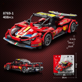 1:20 Scale Pull-Back Racing Car Building Block Kit – Supercar Micro Build Race Set