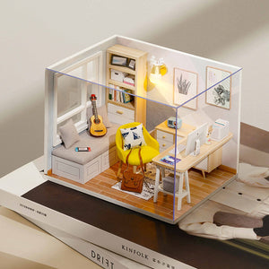 1:32 Handmade Mini Sunshine Study DIY Cabin Building Blocks Model Kit
