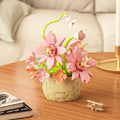 Blooming Flower Basket Micro Building Block Set