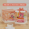 Cute Animal Theme Birthday Cake Building Block Set