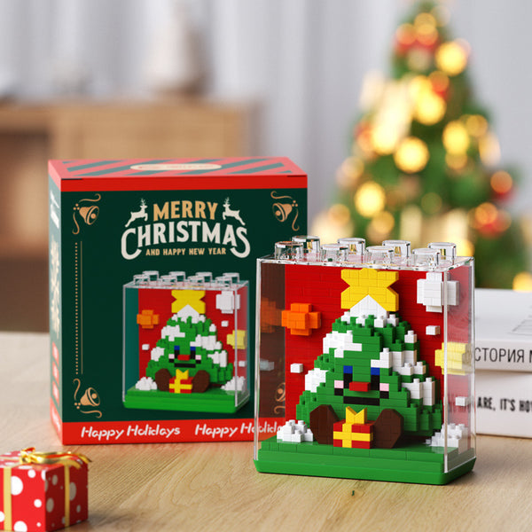 Christmas Mini Pixel Art Building Block Kit – Festive Holiday Display Set