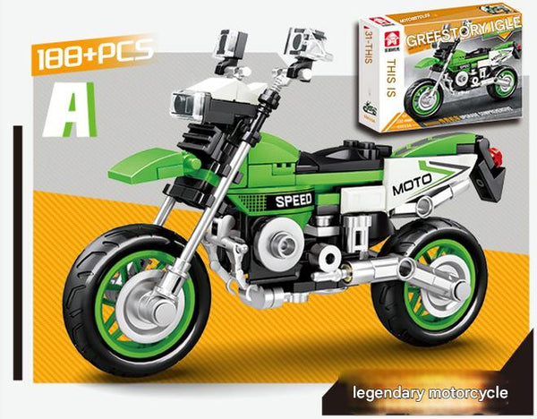 Classic Motorcycle Building Block Set