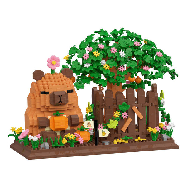 Mini Cute Bear Tree House Pen Holder Building Block Set