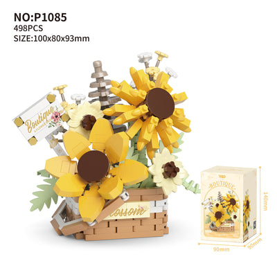 Floral Basket Building Block Set