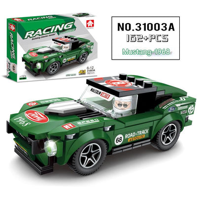 Mini Racing Car Micro Building Block Set