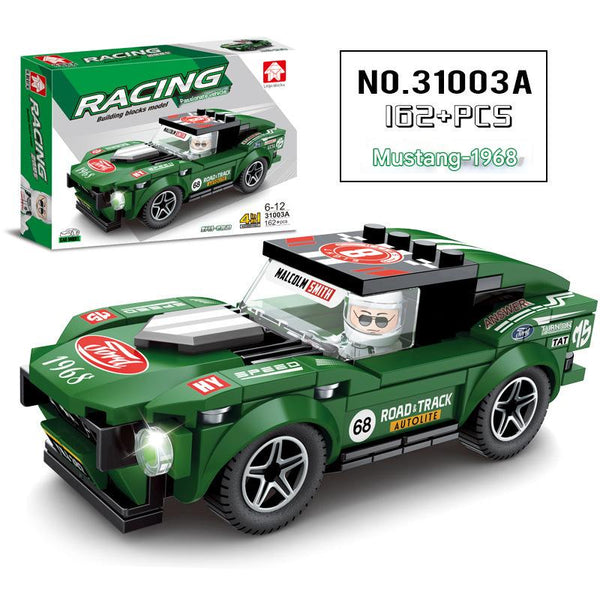 Mini Racing Car Micro Building Block Set
