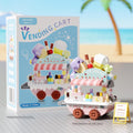 Mini Vending Cart Street Market Building Block Set
