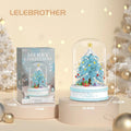 Christmas Tree Music Box Building Block Kit – LED Light-Up Holiday Display Set