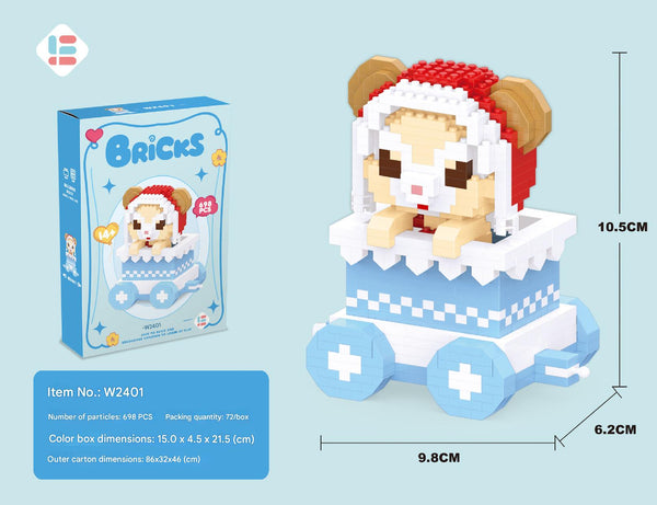Mini Cute Cartoon Animal Building Blocks Set