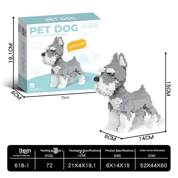 Mini Cute Breed Dog Building Block Set