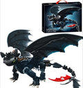 Night Shadow Dragon Building Block Kit – 1,026-Piece Dark Fantasy Display Set