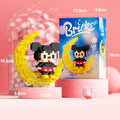 Cute Cartoon Animal Moon Display Micro Building Block Set