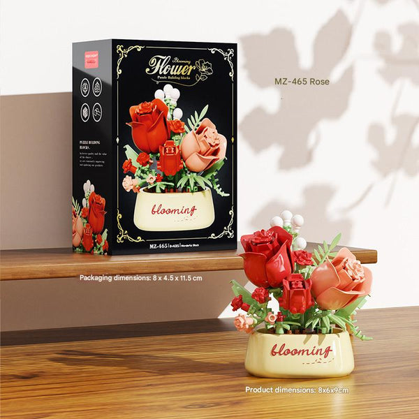 Mini Flower Pot Garden Micro Building Block Set