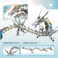 White Mechanical Hurricane Dragon Building Block Kit – Large-Scale Fantasy Display Set