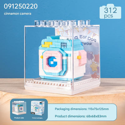 Mini Retro Film Camera Building Block Kit – Collectible Micro Camera Display Set