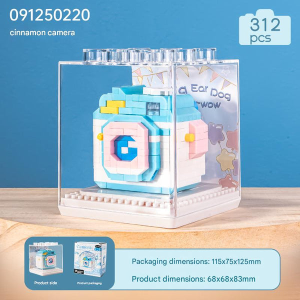 Mini Retro Film Camera Building Block Kit – Collectible Micro Camera Display Set