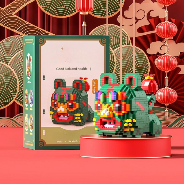 Mini Fortune Tiger Micro Building Block Set
