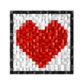 Pixel Love Heart Art Frame Micro Building Block Set