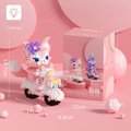 LED Cute Animal Scooter Mini Building Block Set