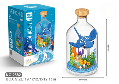 Ocean Creatures Bottle Micro Building Block Set