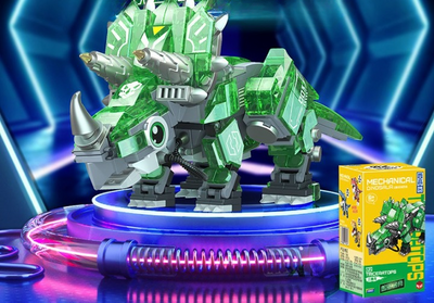 Luminous Glow-in-the-Dark Dinosaur Building Block Kit – Mechanical Dino Display Set