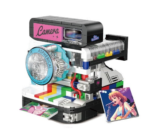 Retro Polaroid Instant Camera Building Block Kit – Vintage Photography Micro Build