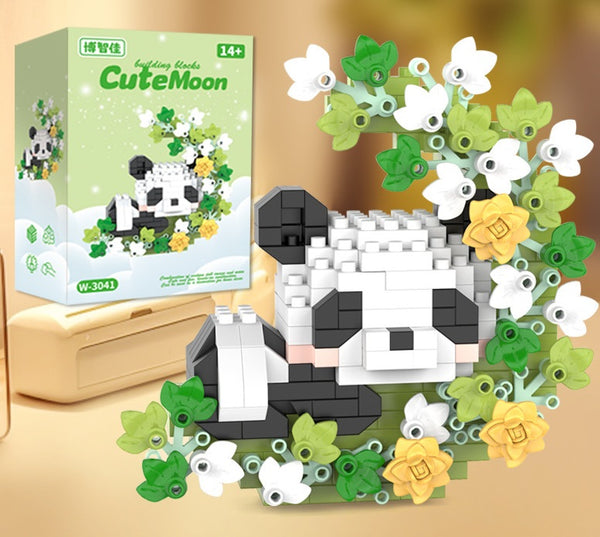 Cute Animal Floral Wreath Building Block Set