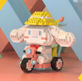 Cinnamon Scooter Dog Building Block Set