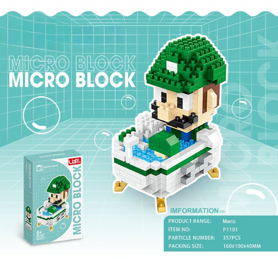 Cute Cartoon Bath Tub Micro Building Block