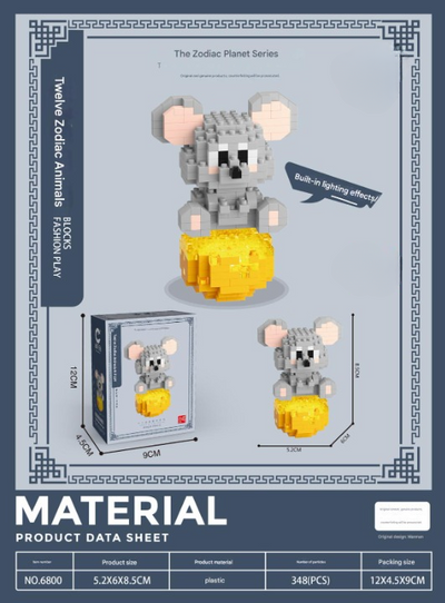 Zodiac Animal Micro Building Block Set