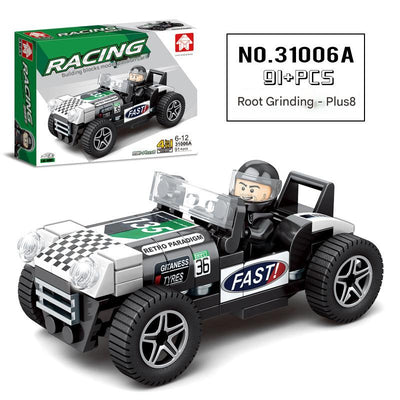 Mini Racing Car Building Block Set