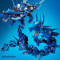 2-in-1 Mecha Dragon Ninja Building Block Kit – Elemental Dragon Warrior Display Set