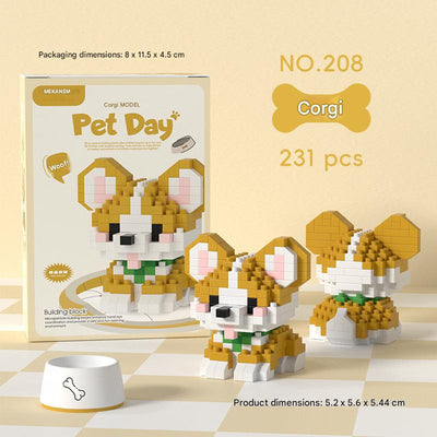 Pet Day Cute Animal Micro Building Block Set