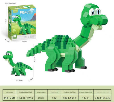 Cartoon Jurassic Dinosaur Mini Building Block Set