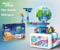 Rotating Solar System Gear Light Building Block Set