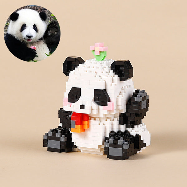 Cute Panda Expression Micro Building Block Set