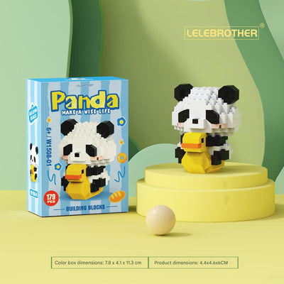 Cute Panda Building Block Set