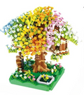Rainbow Tree House Building Block Kit – Colourful Nature Micro Build Display Set