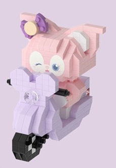 Cute Animal Scooter Micro Building Block Set
