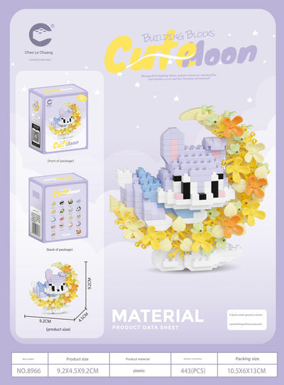 Cute Animal Floral Wreath Micro Building Block Set
