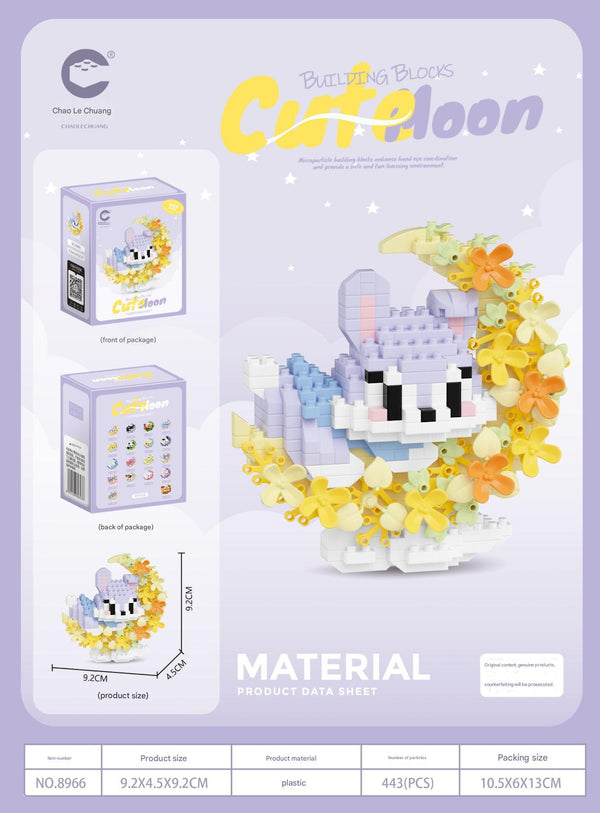 Cute Animal Floral Wreath Micro Building Block Set