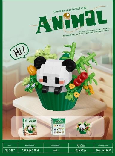 Animal Cup Garden Building Kit – Cute Character Micro Build Set