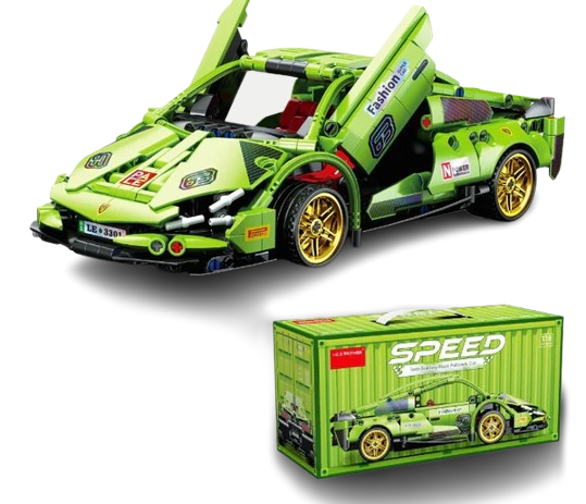 Pull Back Sports Car Building Kit