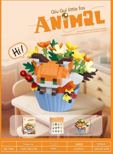 Animal Cup Garden Building Kit – Cute Character Micro Build Set